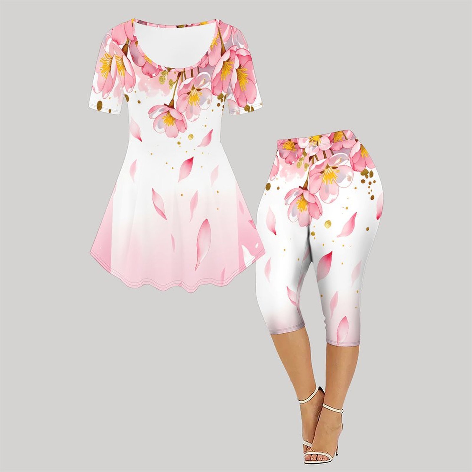 Set Due Pezzi Vintage con Stam - Romper Floral Print recensione e prezzo