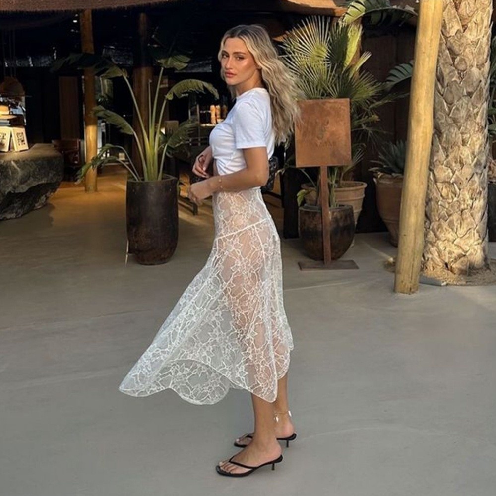 Abito da Spiaggia in Pizzo Tin - Midi Skirt Floral recensione e prezzo