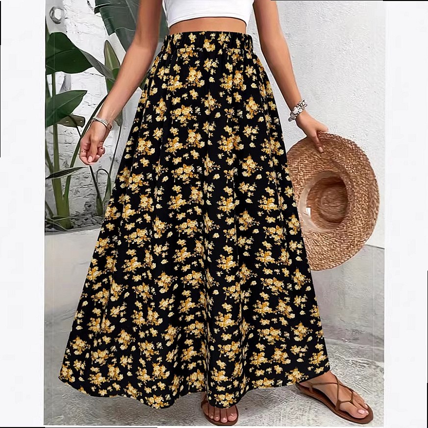 Gonna Midi Bohemien a Stampa F - Midi Skirt Floral recensione e prezzo